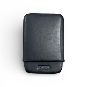 Vintage‎ Coach Black Leather Card/Cigarette Holder